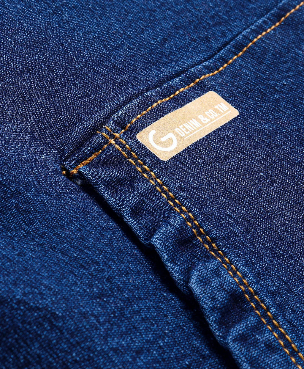 Maroon & Denim Blue Colorblock Hoodie with Kangaroo Pocket