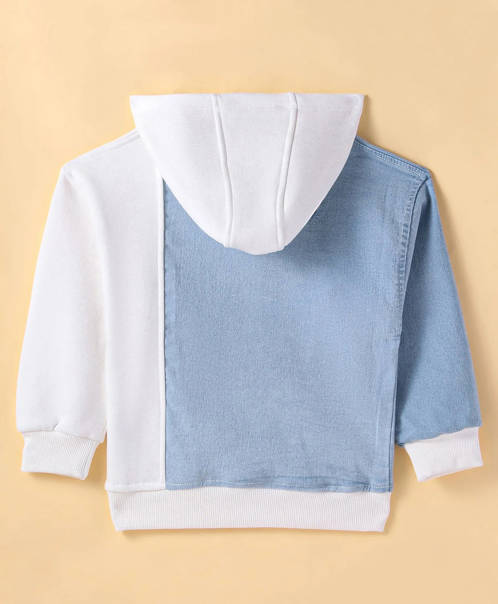 Colorblock Patch Pocket Hoodie – Blue & White