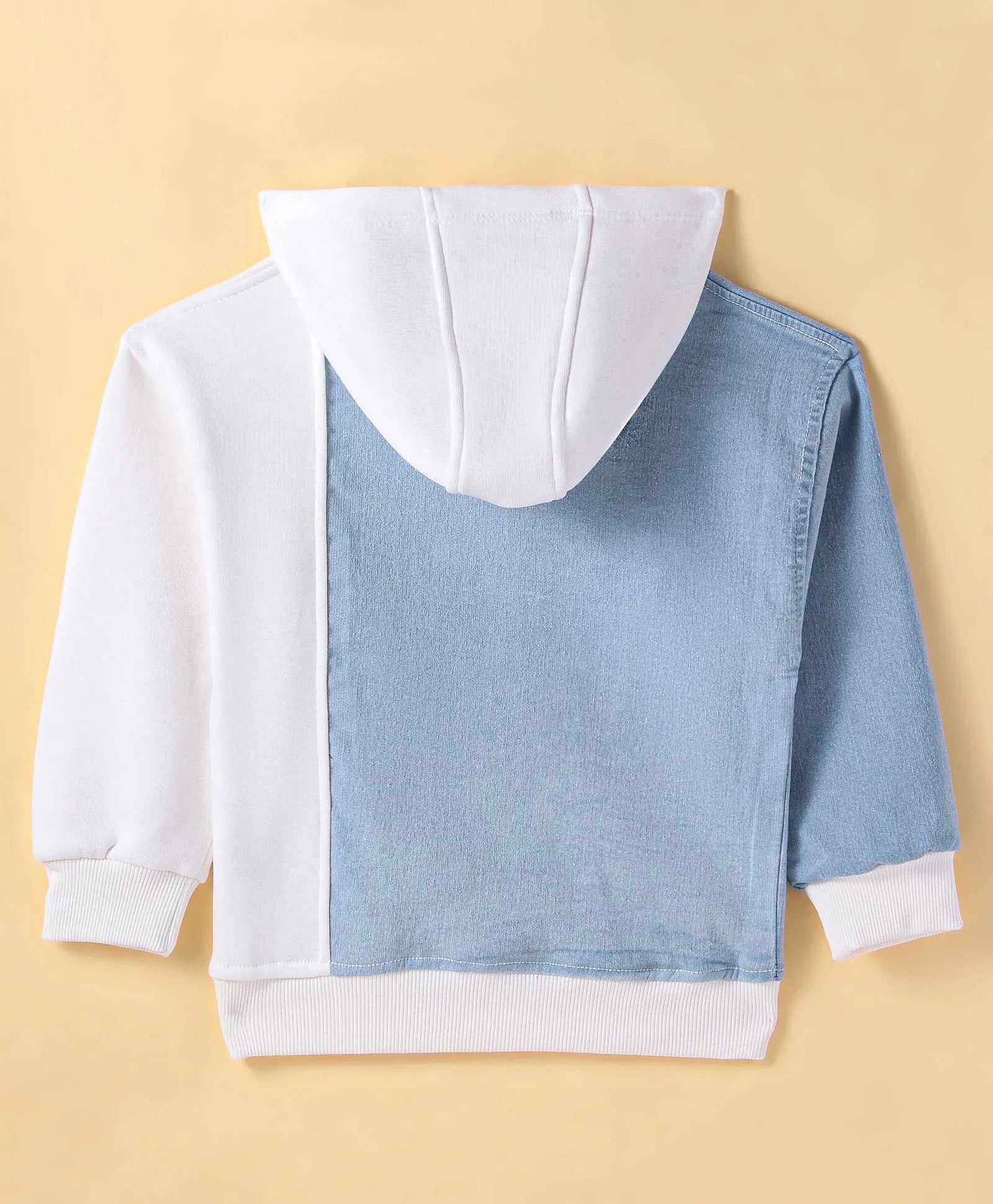 Colorblock Patch Pocket Hoodie – Blue & White