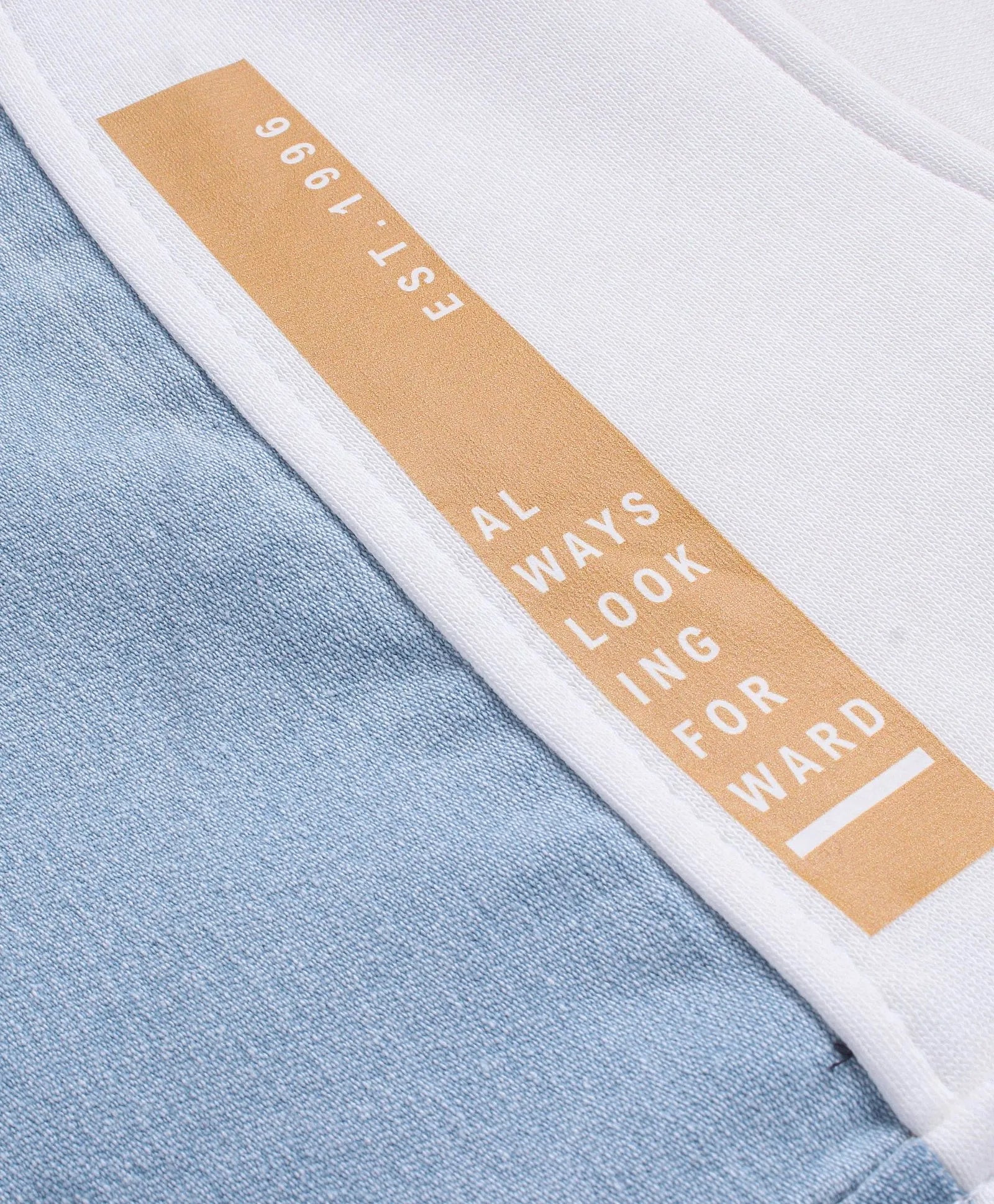 Colorblock Patch Pocket Hoodie – Blue & White