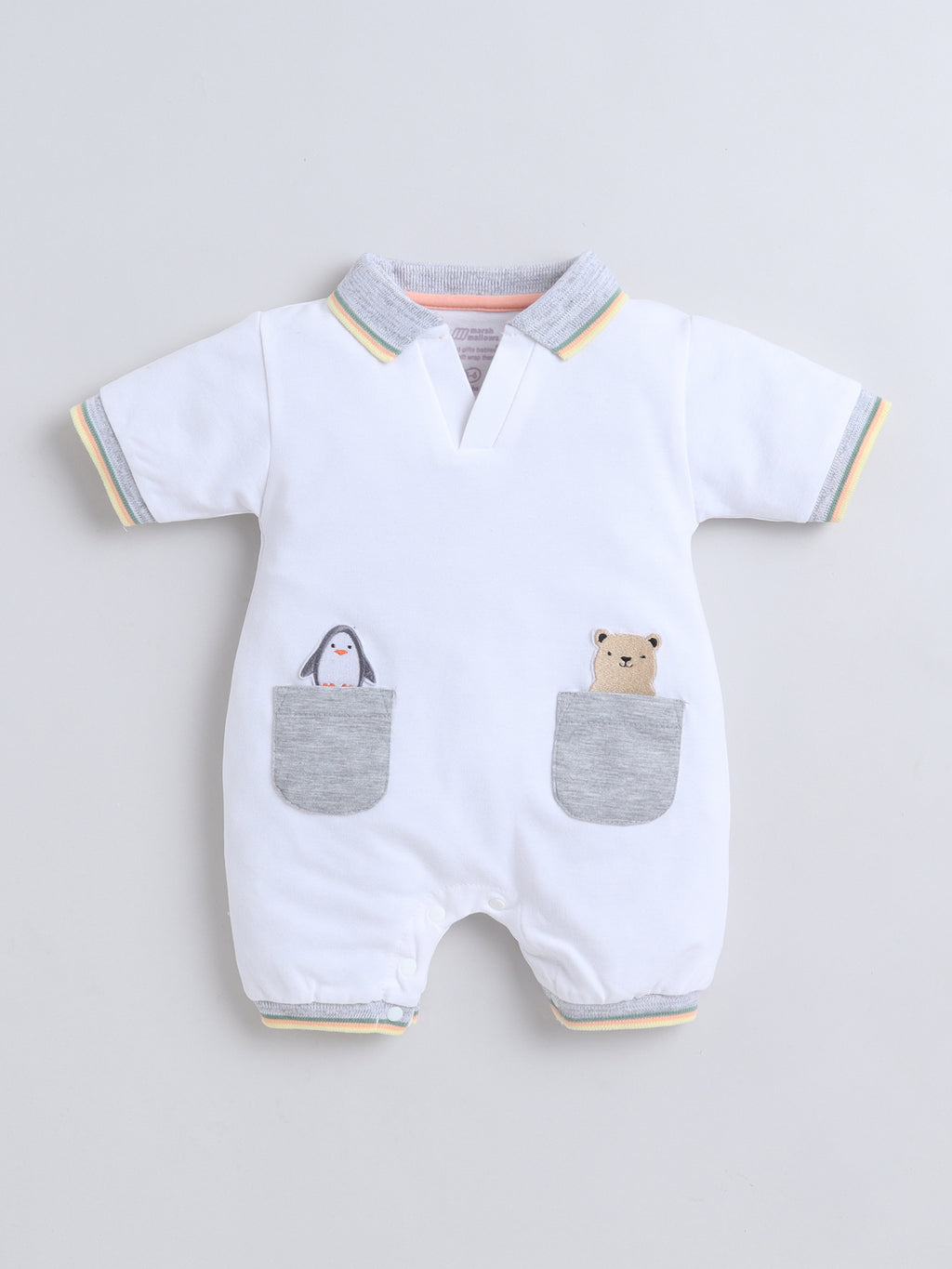 BOYS ROMPER MM-161 white